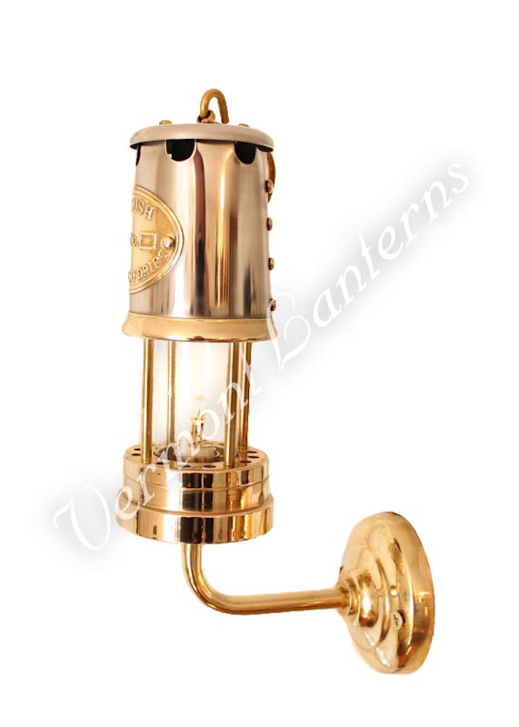 Electric Yacht Lamps - Brass & Stainless Steel Lantern - 12v -9"