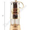 Miners Lamps - Brass & Stainless Steel - 9"