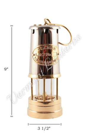 Miners Lamps - Brass & Stainless Steel - 9"