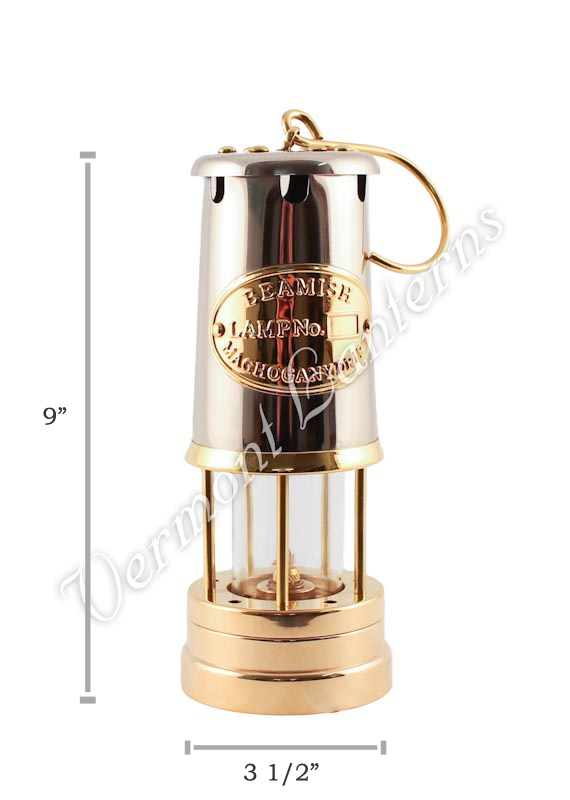 Miners Lamps - Brass & Stainless Steel - 9"