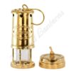 Oil Lantern - Brass Coal Miners Lamp - 9"