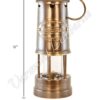 Oil Lantern - Antique Brass Coal Miners Lamp - 9"