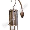 Oil Lantern - Antique Brass Coal Miners Lamp - 9"