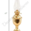 Yacht Lamp - Gimbaled Brass with Smoke Bell - 12"