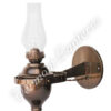 Electric Yacht Lamp - Gimbaled Antique Brass 12/24 volt  Marine 12"