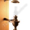 Yacht Lamp - Gimbaled Antique Brass Lantern with Smoke Bell - 12"