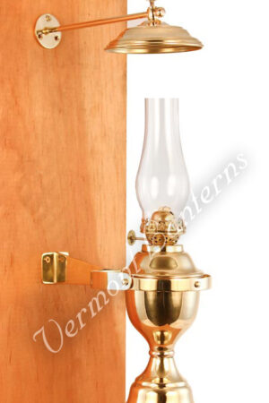 Yacht Lamp - Gimbaled Brass with Smoke Bell - 12"