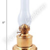 Oil Lamp Brass Tanks - 8"